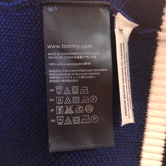 TOMMY HILFIGER royal blue sweater child size 12-14 - Picture 4 of 4